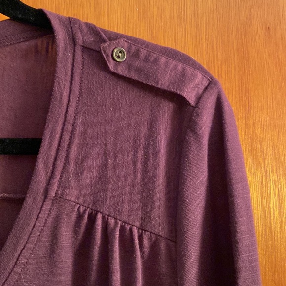 Faded Glory purple henley tunic, 2X - Picture 3 of 7